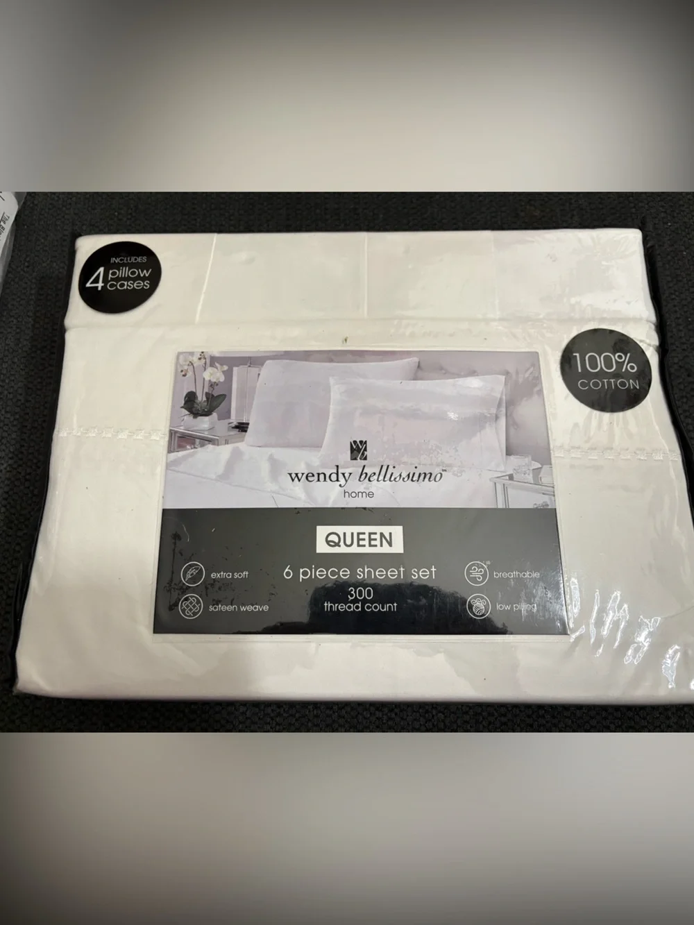 Wendy Bellissimo Home Queen 6-Piece Sheet Set - White